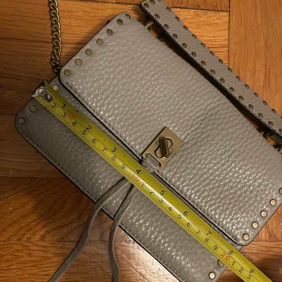 Rebecca minkoff Darren top handle crossbody leather tan studded bad - Picture 7 of 7